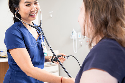 Nurse with patient