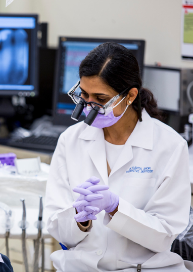 Researcher in lab