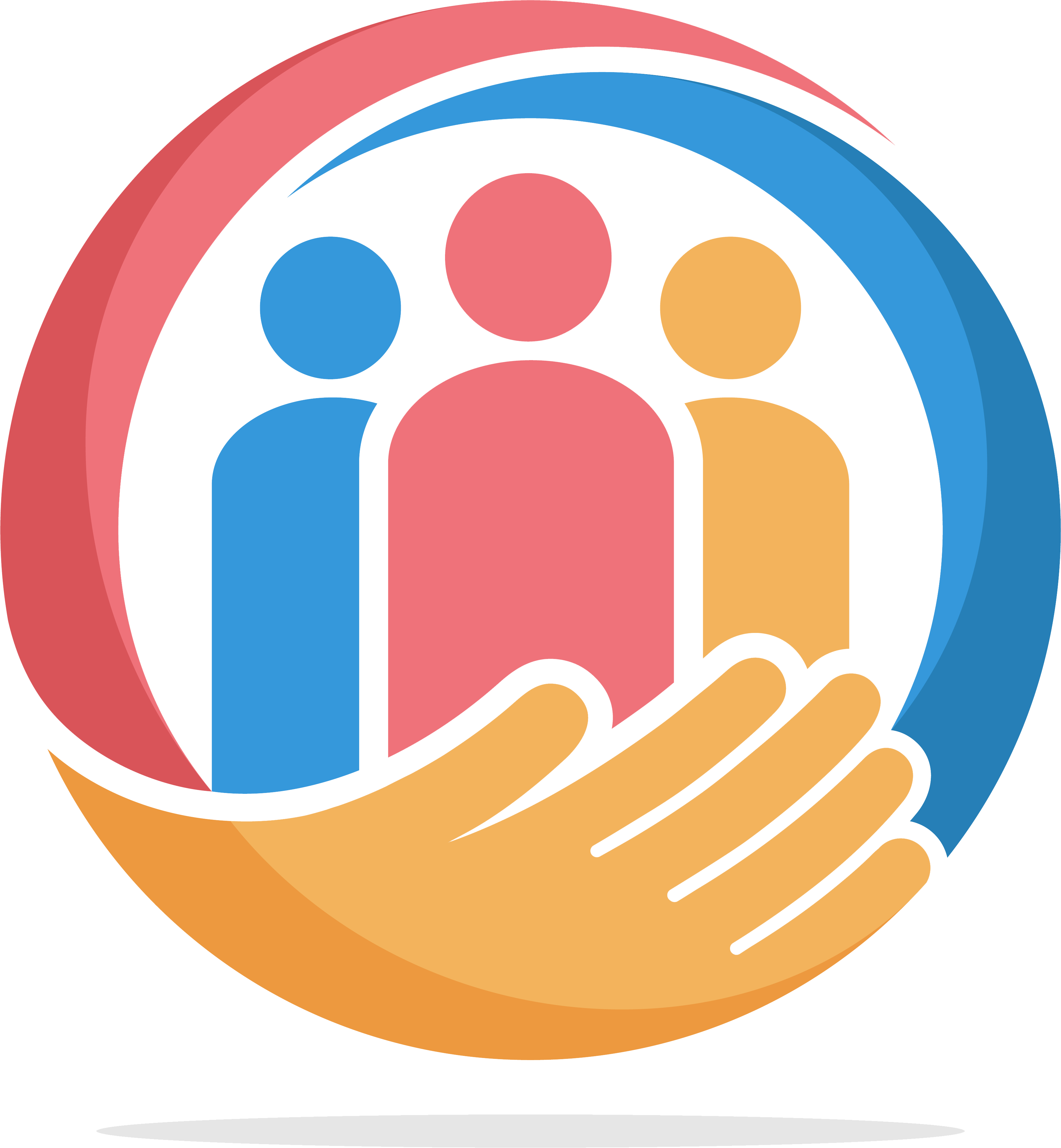 Graphic of 3 people